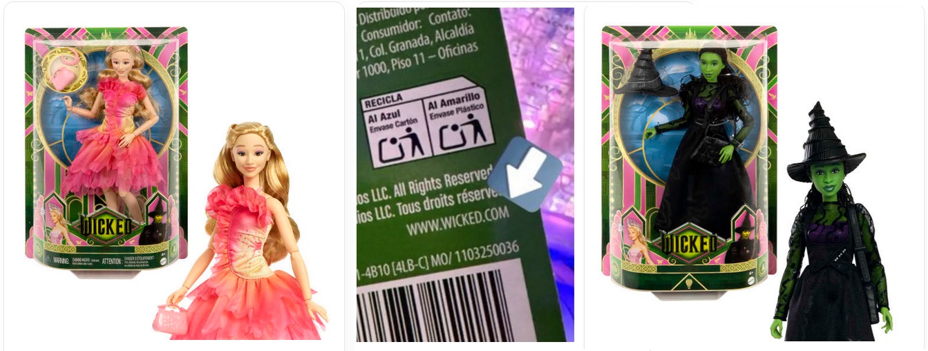 Quand Mattel se trompe de nom de domaine sur l’emballage des poupées Wicked